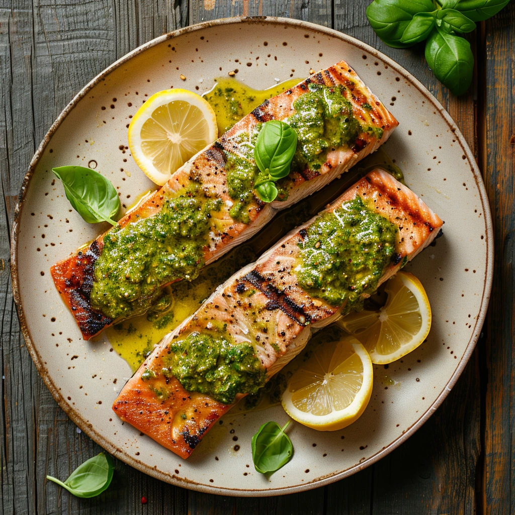 Grilled Salmon with Creamy Pesto: Your Go-To for Any Occasion